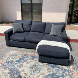 2 Piece Living Spaces Couch With Reversible Chaise  ($10 Delivery )