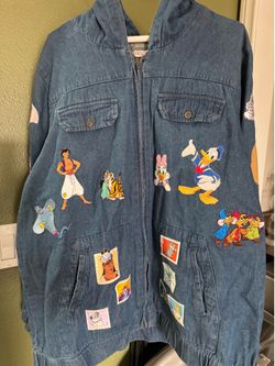 Disney patched plus sized jacket