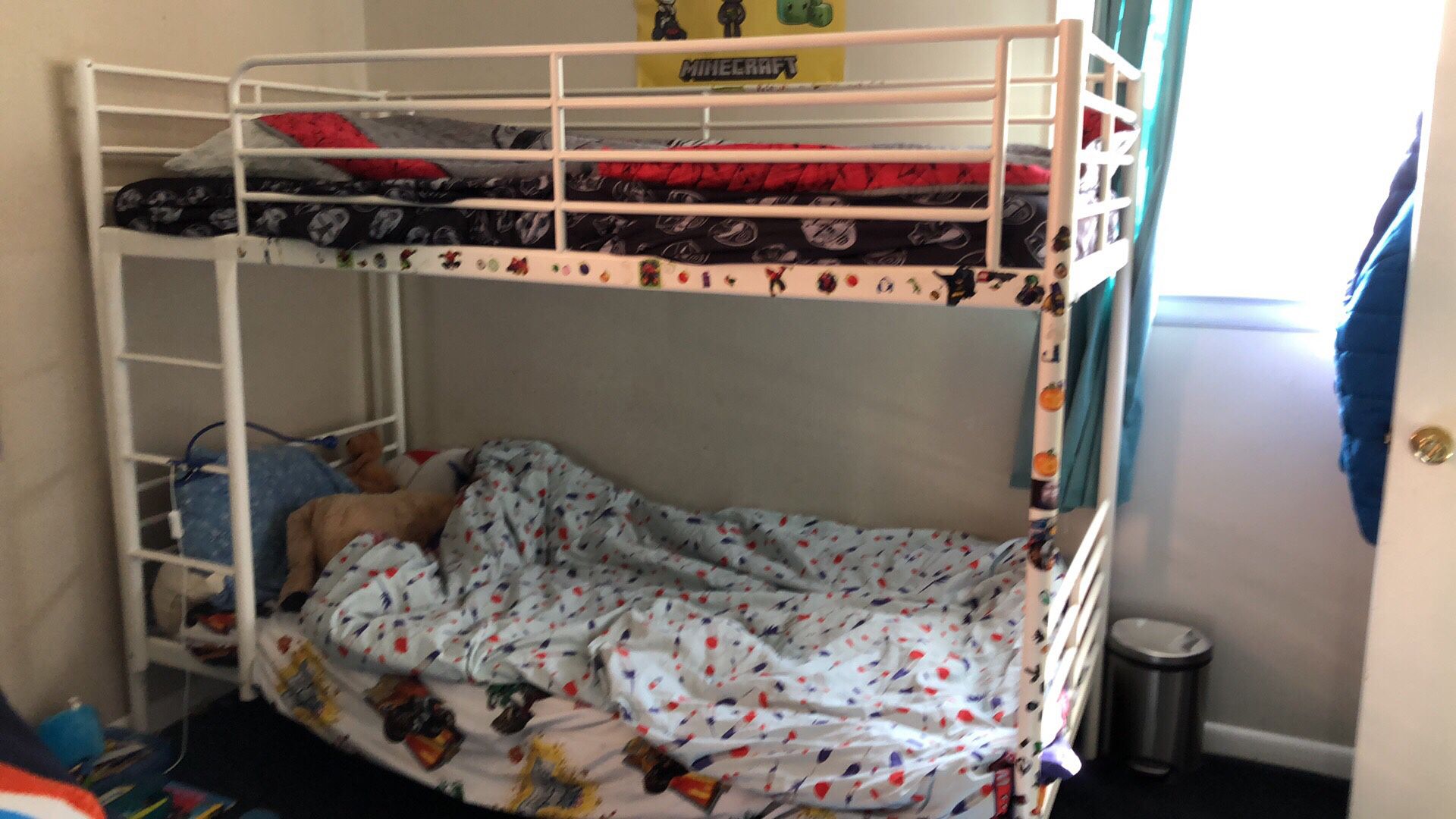 IKEA bunkbed with bedding & mattresses - priced to go