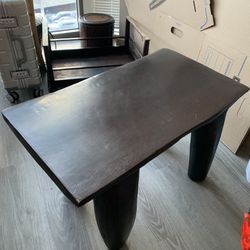Vintage Senufo Wood Low Stool