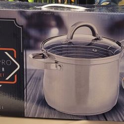 Hampton Cookware Pro 4qt Deep Fryer With Lid And Basket 3 Piece Set