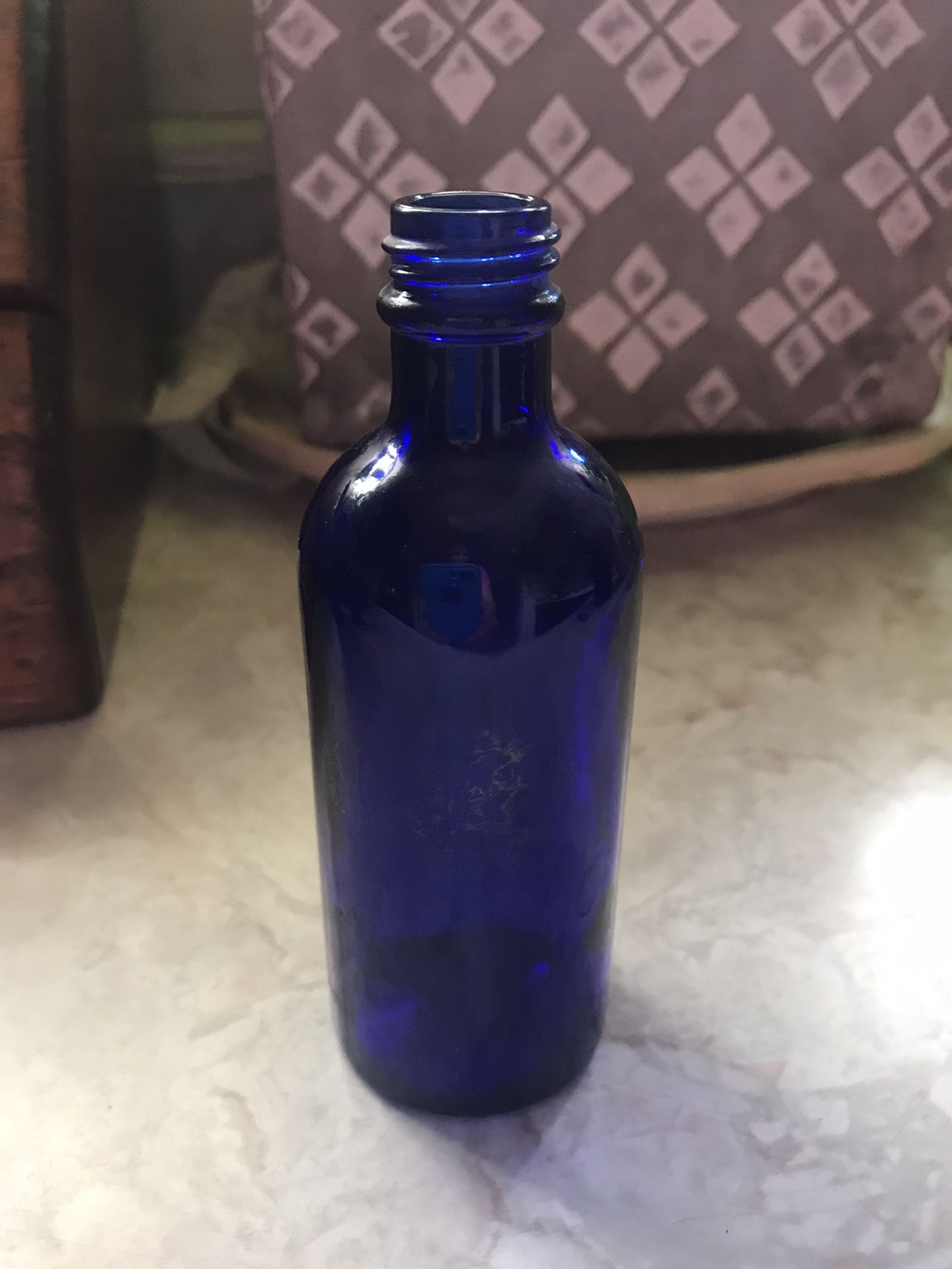 Antique cobalt blue bottle