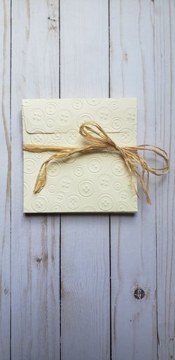 10 Pack Square Embossed Envelopes-Button Pattern