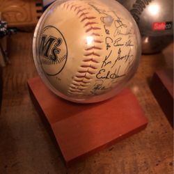 Stamped Mariners Ball. Not Real Signatures