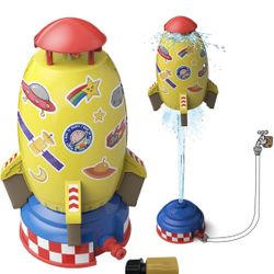 Splash Rocket Toys Rocket Launcher for Kids Outdoor Water Play Rocket Sprinklers Toy Water Pressure Rocket 