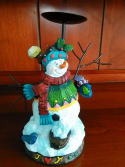 Snowman Candle Holder