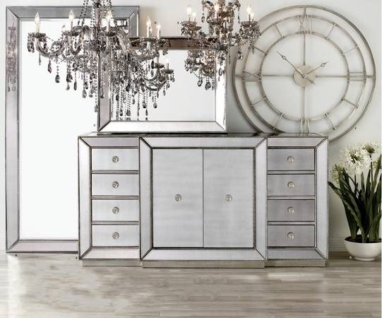 BRAND NEW Z Gallerie Omni Collection Mirrored Furniture( HALF OFF