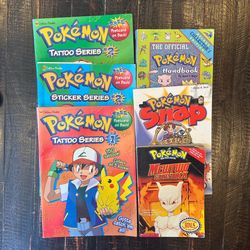 Gotta catch some vintage Pokémon fun! - stickers, tattoos & books - lot of 6