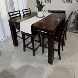 Coventry Dark Brown 7 Pc Counter Height Dining Room