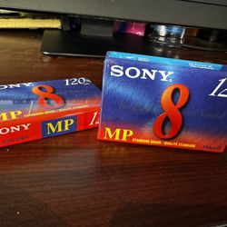 Brand New Sony Video 8 MP Tape 2 Pack - 120 Minutes Each, Factory Sealed! 🎥📦