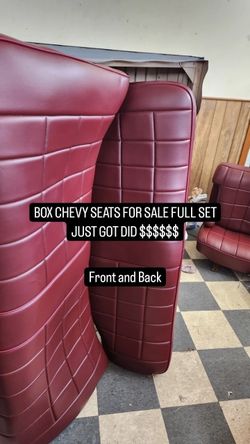 These First Seats Are For Sale Front And Back Full Set For A Box Chevy