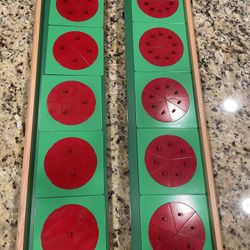 Montessori Fraction Circles With Two Stands