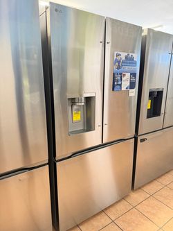  LG 24 Cu Ft Counter Depth Zero Clearance French Door Refrigerator with Craft Ice Stainless Steel