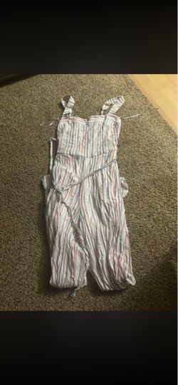 Women's Striped Tie-Strap Jumpsuit