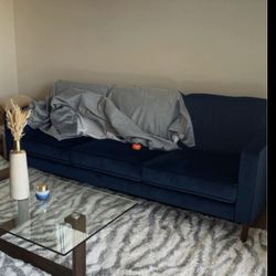 MUST GO Blue Velvet Sofa