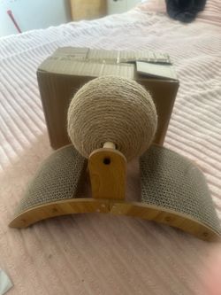 Cat Scratcher with Sisal Ball and Cardboard Pad