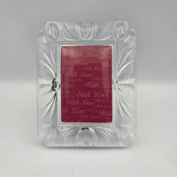 Waterford Crystal Glass "With Love" Small 4.75x3.75 Frame 3x2 Picture Scalloped