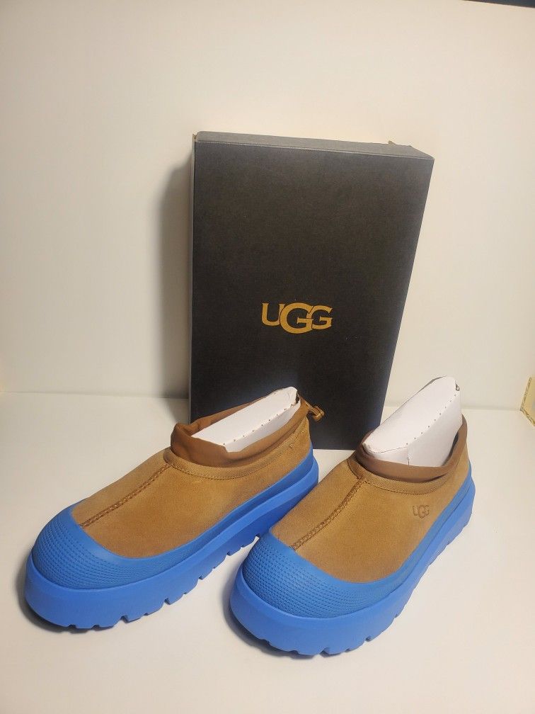 Men’s UGG Tasman Weather Hybrid Slipper Chestnut Big Sky 1144096 Size 10