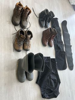 Work shoes, jacket, back support