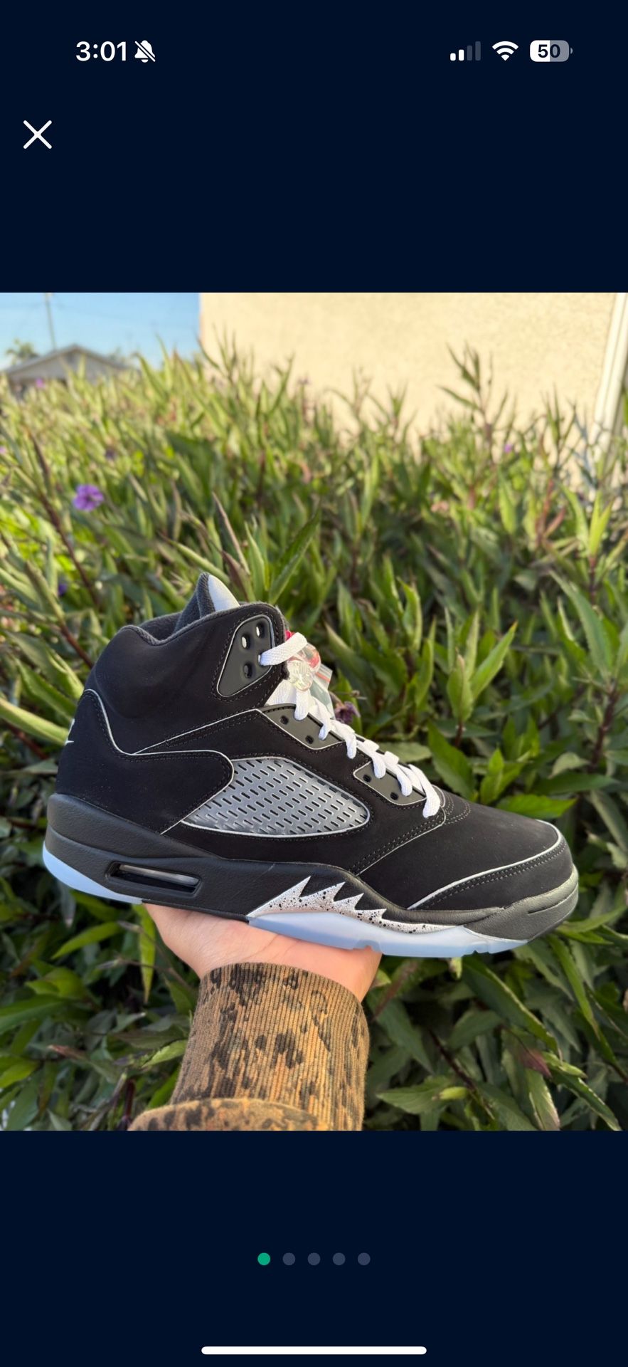 Jordan 5 Black Metallic Reimagined