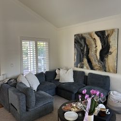 Grey Modular Sectional Sleeper Sofa