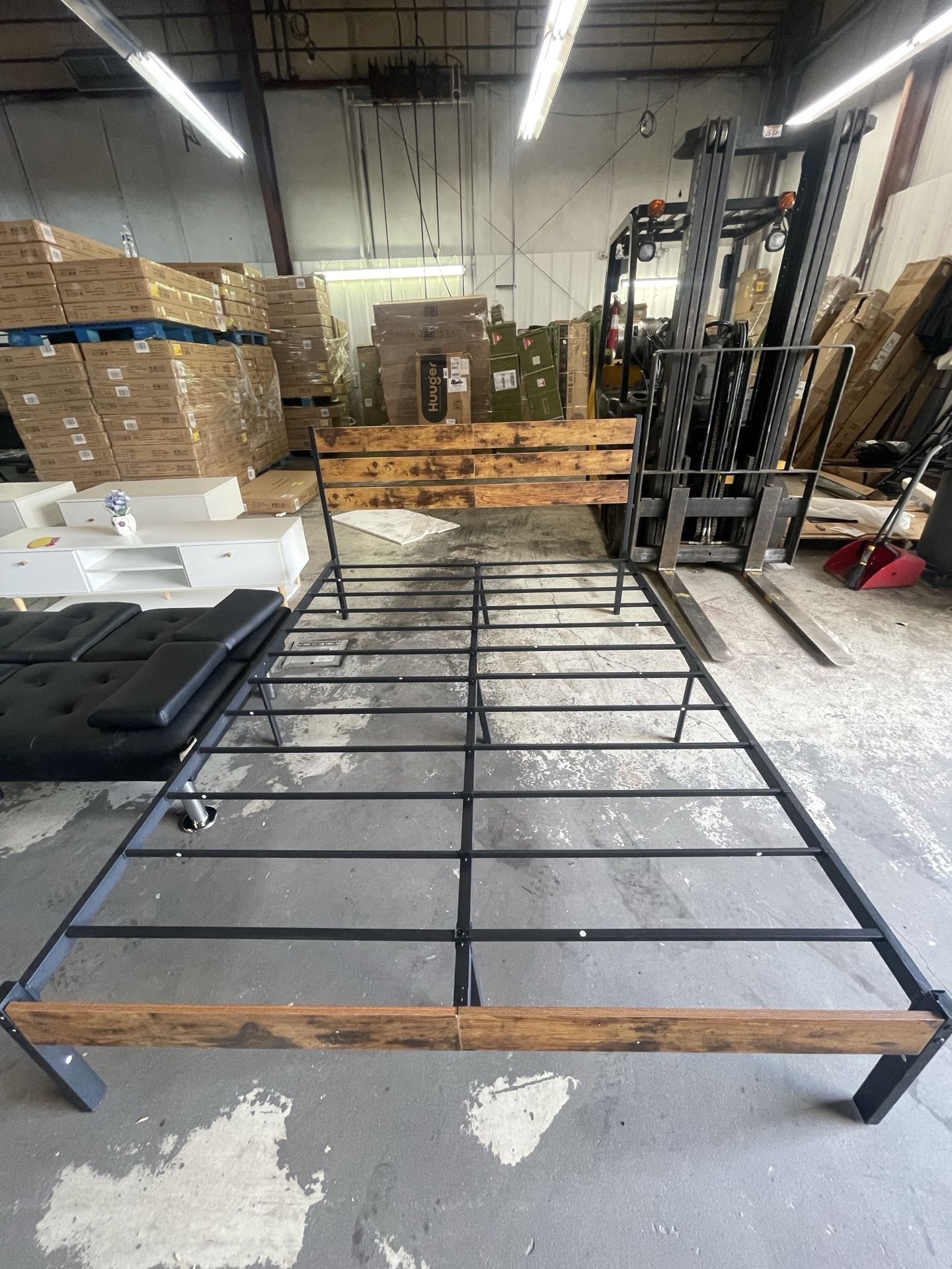 🔥Brand new in Box 🔥Queen Bed Frame with Headboard and Footboard, with Under Bed Storage, All-Metal Support System, No Box Spring Needed, Easy Assemb