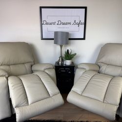 La-Z-Boy Greyson Leather Match Power Rocking Recliner with Power Headrest and Lumbar - Set Available - Delivery Available  