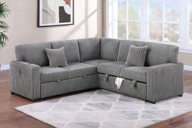 Sectional sleeper with storage