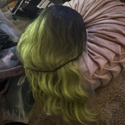 Halloween Black Green Ombré Wig….wig SALE!!!