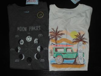 Cat & Jack BOYS' T-Shirts, Set of 2 (Size 12-14, Large) NEW WITH TAGS