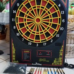 Electric Dart Board with Darts an Tips Needs Repair 