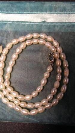 New, 15 Genuine Fresh Water Pearl Necklaces, 3-4 mm X 18" fresh water pearl necklaces for $25.00