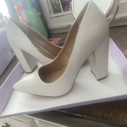 White Heels Brand New  Size 6