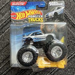 Hot Wheels F&F Brian’s Nissan Skyline GTR R34 Monster Truck – Brand New