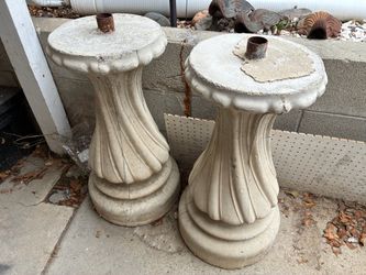 Concrete Patio outdoor mosaic table pillar
