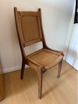 Vintage Woven Rope Accent Chair MCM