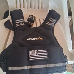 APEXUP Adjustable Weighted Vest —Black (4–10 lb)