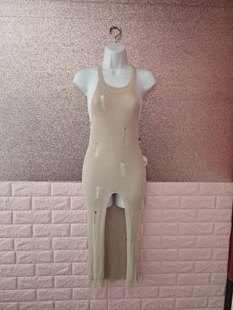 M/L Knit Beige Nude Top