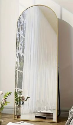 Gold Full-length Mirror 59”H x16” L , Aluminum Frame