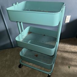 3-tier Blue Storage Cart