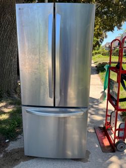 Lg French door refrigerator and stove electric