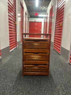 Rattan Night Stand Cabinet