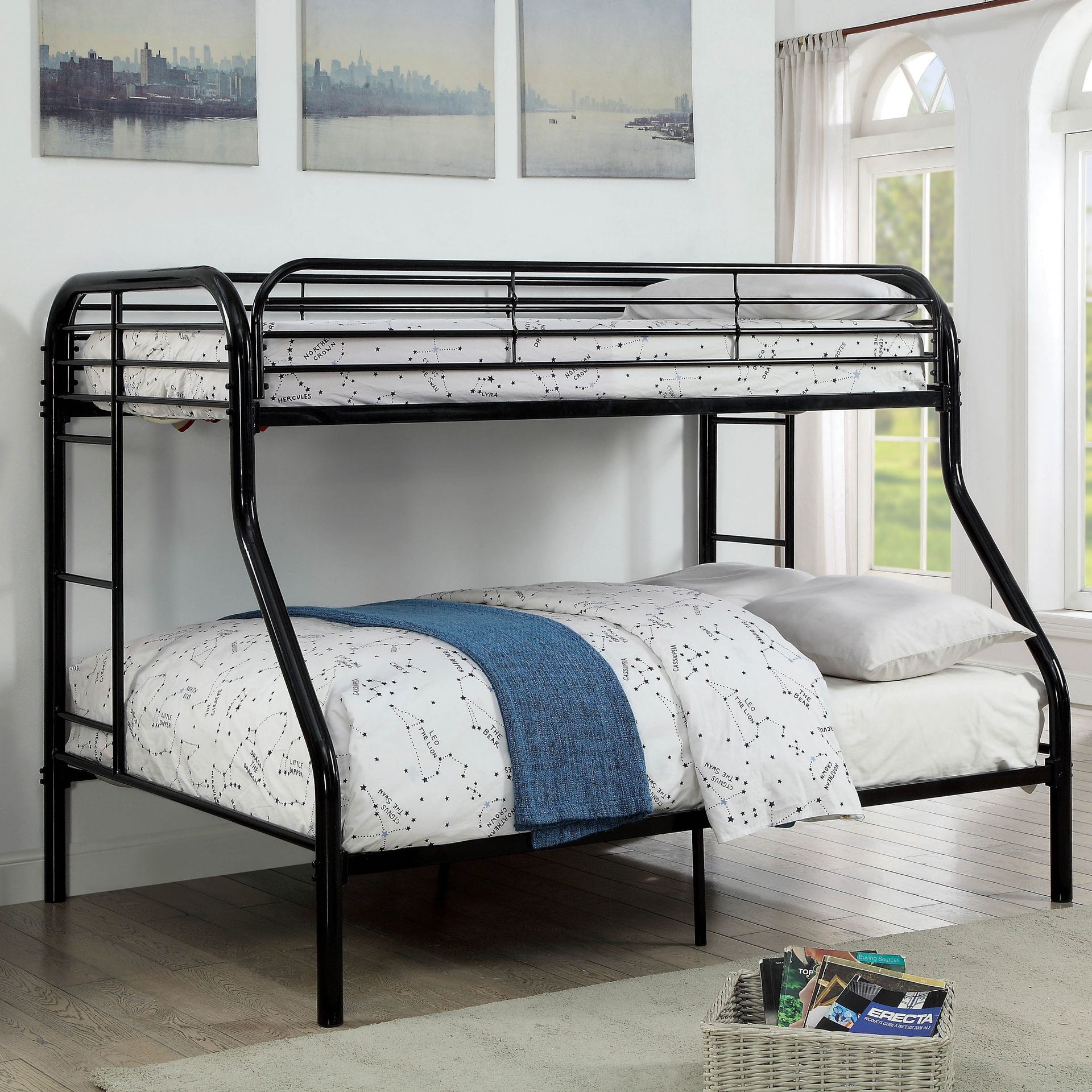 Twin over full metal bunk bed