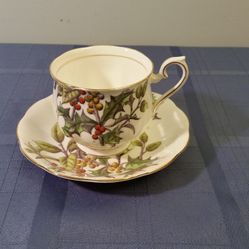 Royal Albert"Holly" Cup & Saucer England Bone China