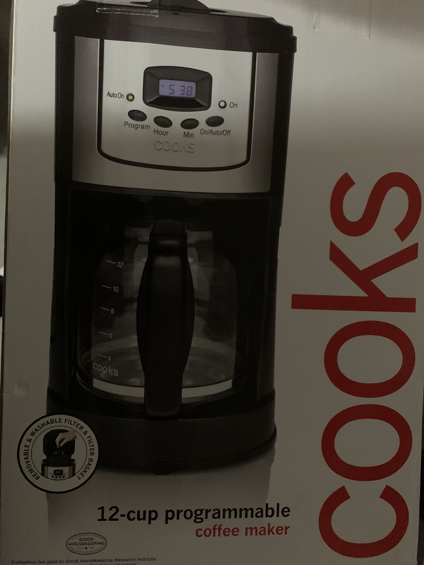 Cooks 12 cup programable coffee maker