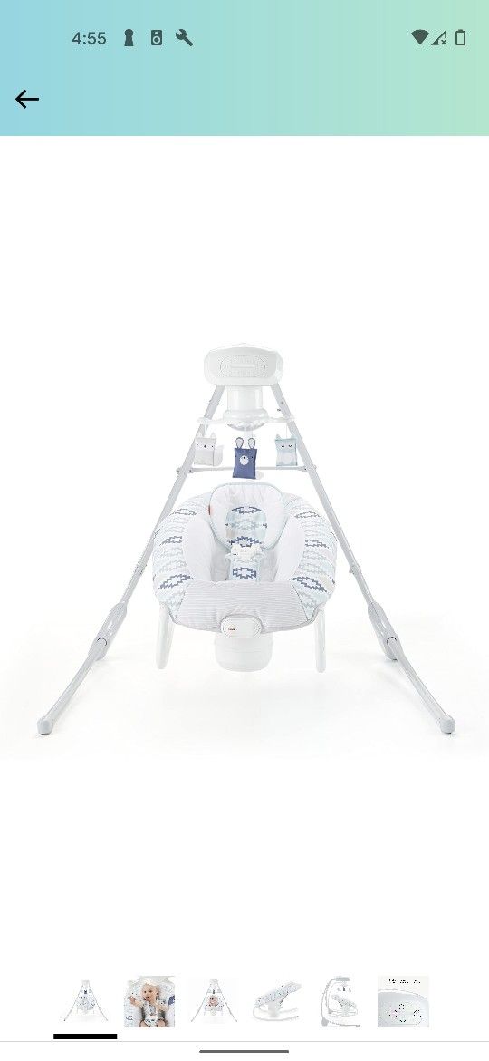 Fisher Price Woodsy Wonders in Deluxe Cradle 'n Swing