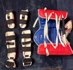 Martial arts, taekwondo, karate sparing gear and practice items