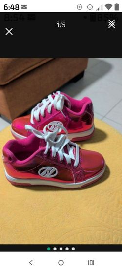 Heelys Hot Pink Metallic Youth 3 Like New