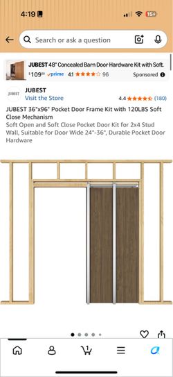JUBEST 36x96 Pocket Door Frame Kit