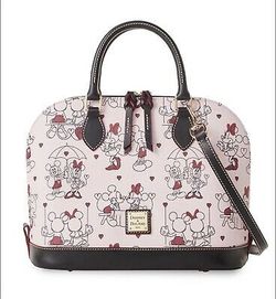 Dooney & Bourkey Mickey & Minnie Rare Purse With Matching Wallet